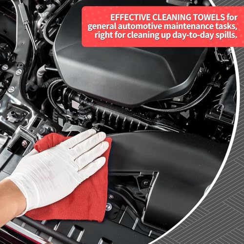 Microfiber Cleaning Cloth, 200 Pack Cleaning Rags, Red - color: Red, size: 200 Pack