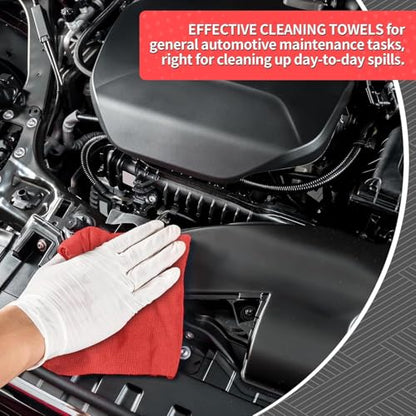 Microfiber Cleaning Cloth, 200 Pack Cleaning Rags, Red - color: Red, size: 200 Pack