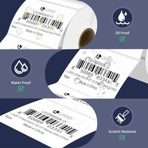 LLIKED 8400 Thermal Shipping Labels 3"x2", Strong Adhesive Labels - size: 3"x2"-12 Rolls
