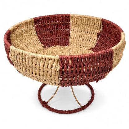 Goblet Boho Decor Storage Basket,Handmade Paper Rope Basket,Large - size: Large
