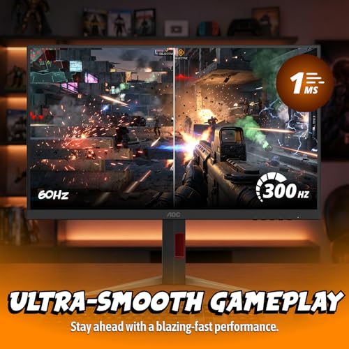 AOC 27 Inch Gaming Monitor QHD 300Hz Mini-LED HDR1000, Q27G4SMN - size: 27" 300Hz Mini-LED