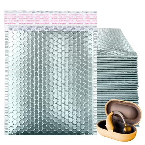 ABC PACK & SUPPLY Metallic Bubble Mailers, Ice Blue 8.5 x 11 Inch Self Seal Padded Envelopes, Pack of 100 Bubble Packaging Envelopes for Shipping and Mailing - color: Ice Blue, size: 8.5" x 11" / 100 Pack