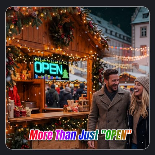 LED open sign,APP Programmable text,open or closed sign,window advertising - size: 8x13in