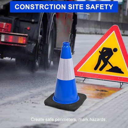 OrangeStar 18" Traffic Cones 8-Pack Blue Safety Cones - color: Blue, size: 18in
