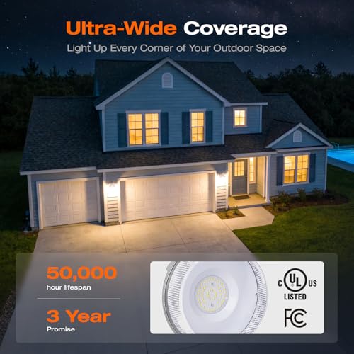 LEDVANCE Sylvania LED Barn Light, Dusk to Dawn Outdoor Lighting with Photocell, Security Lights, FCC/CEC, IP65 Waterproof, 50,000 Hrs, 80 CRI, Yard, Garage, 4000K - 1 Pack (66821) - color: 4000K - Bright White