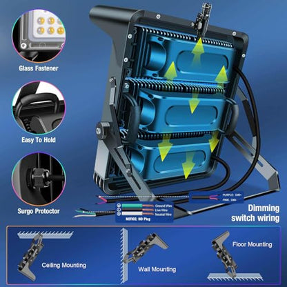 ledmo 750W Dimmable LED High Mast Stadium Light 90000LM Super Lightup - size: Extra Large/750-Dimmable