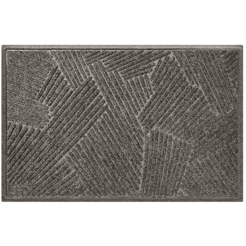 MATALL Heavy Duty Indoor Door Mat 24x36, Premium Geometric Entrance Mat with Non-Slip Rubber Backing, Large Durable Low-Profile Welcome Mat for Inside Entryway, Foyer, Mudroom - Brown - color: Brown, size: 2' x 3' (Rectangular)