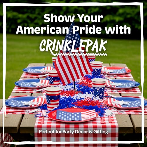 40LB Blue Crinkle Paper Filler, Gift Wrap, USA Made - color: Blue, size: 40 LB