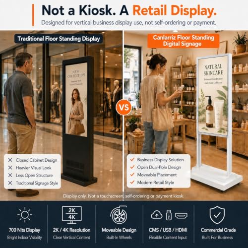 32" Floor Standing Digital Signage Kiosk - size: 32 Inch