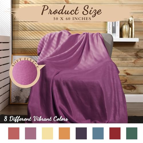 Kinlop 40 Packs Throw Blanket Bulk 60 x 50 Inch Fleece Throw Soft Blankets Warm Cozy Lightweight Plush Blanket for Bed Couch Sofa Pet Office Wedding Gifts Travel Camping (Modern Color) - color: Modern Color