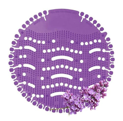 12 Pack Urinal Screen Deodorizer Scented Anti-Splash Urinal Cakes Urinal Mats Screens Deodorizer Fresh Pads for Toilet Bathroom Office School Restaurant (Purple, Lavender) - color: Purple
