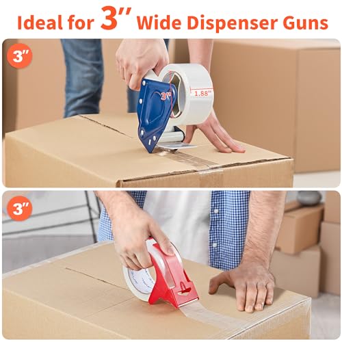 JARLINK 36 Rolls Clear Packing Tape with 2 Dispensers for Shipping