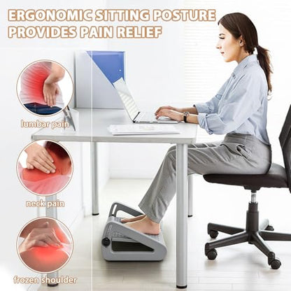 CasaZenith Foot Rest, Six Heights Adjustable Foot Rest Under Desk at Work - color: Gray