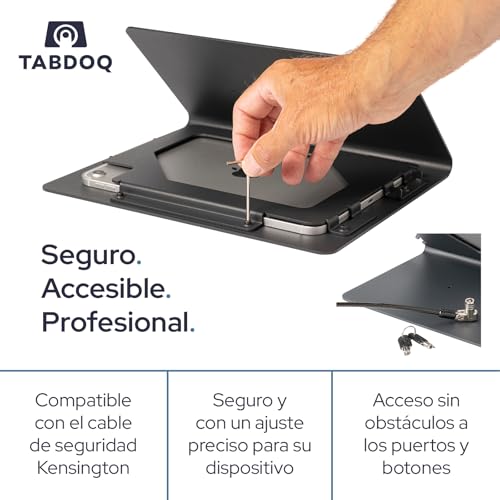 Anti-Theft iPad Kiosk Stand for Desk | Secure Metal Tablet Holder for Business & Retail | Compatible with iPad Air (2024) 13 inch & Pro 3rd, 4th, 5th & 6th Generation 12.9-inch | Black - size: iPad Air 2024 & Pro 3rd, 3th, 5th & 6th Gen - 13"
