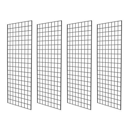 Heavy Duty Commercial Grade Gridwall Panels – Grid Panel for Any Retail Display, 2’ Width x 5’ Height, 4 Gridwall Panels Per Carton (Black Finish) - color: Black, size: 2'x5'（4 Pack）
