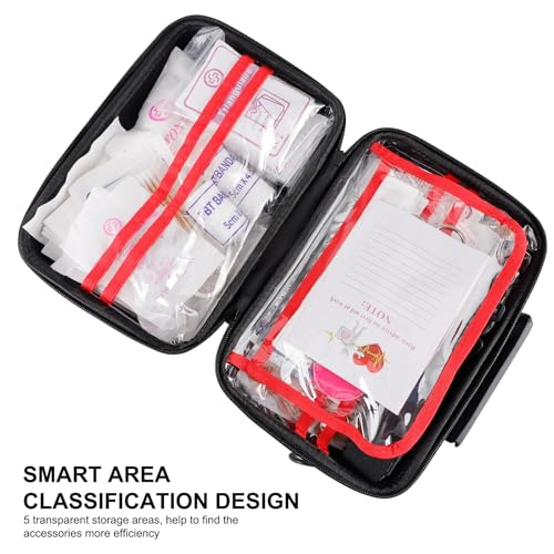 Gevoke 410 Piece Waterproof Hard Shell First Aid Kit, Black - color: Black