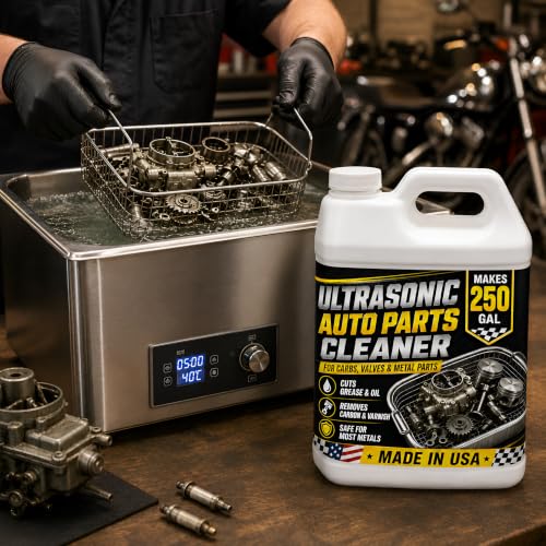 Ultrasonic Cleaner Solution for Carburetors & Car Parts 1 Gal | Made in US