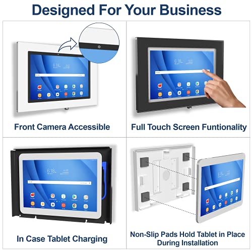 Locking Anti-Theft Metal Case for Lenovo TAB M11 K11 Idea Tab 11" Tablet for Kiosk, POS, Store, Show Display, Time Clock (White) - color: White, size: TAB M11 K11