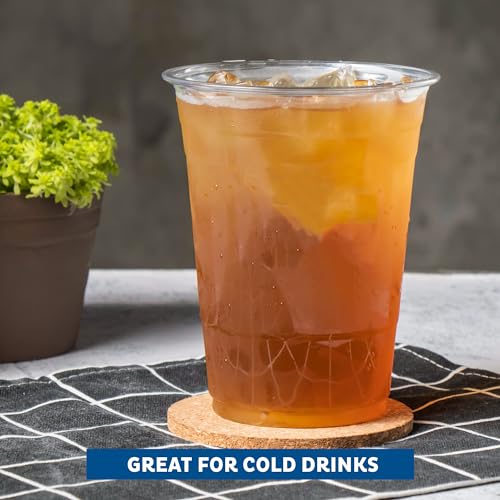 Freshware 12 oz Clear Disposable Plastic Cups, 100 Pack Clear Plastic Cups Tumblers, Heavy-duty Party Glasses, Disposable Cup for Thanksgiving, Halloween, Christmas Party - size: 12 oz. [100-PK]