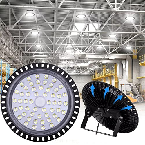 UFO LED High Bay Light 200W: 20000LM 6500K Daylight White Super Bright High Bay LED Light | IP65 Waterproof | Commercial Warehouse Lighting for Workshop Factory Barn Shop Garage Lighting Fixture - color: 200W 1 Pack