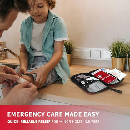 @AL21 All-Purpose First Aid Kit 184 Pieces, Emergency Kit for Home, Travel, Car, Business, Worksite and Office, Portable Emergency Supplies for Minor Cuts, Scraps, Sprains & Burns