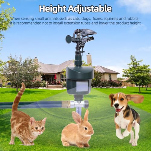 Motion Activated Sprinkler to Deter Animal Cat, Birds, Dogs Repellent Outdoor Lawn Motion Sensor Water Sprinkler for Garden - size: 1 unit[no solar panel]