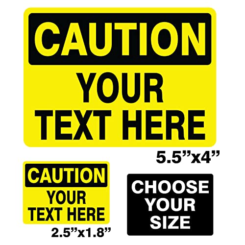 Custom Caution Stickers, Create Your Own Signs, Personalized Outdoor Signs, Danger High Voltage Stickers, Waterproof