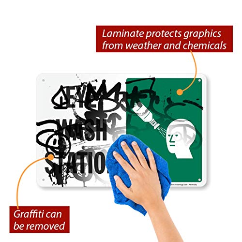 SmartSign "Eye Wash Station" Sign | 12" x 18" Aluminum - color: 12" x 18" Aluminum