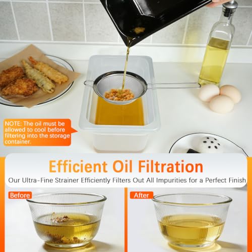 CATTLEMAN Deep Fryer with Oil Filtration, 1600W, 3L, Stainless Steel - color: Deep Fryer with Oil Filtration