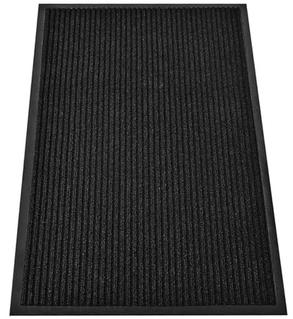 SRDDQLC Door Floor Mat Commercial Grade Large Size Heavy Duty Tough Entry Collection Slip Skid Entrance Mat with Rubber Backing Low Profile (Black, 4x6FT) - size: 4' x 6' (Rectangular)