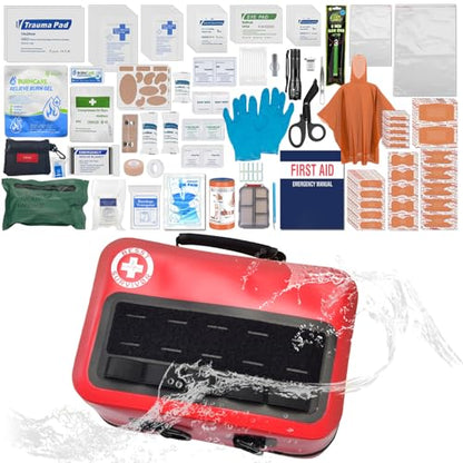 Besst Survivor Waterproof First Aid Kit -Complete Trauma Gear With Labeled Storage, MOLLE System&CPR Kit, Practical Medical Kit For Boating, Marine, Camping, Hurricane, Vehicle And Household Emergency - size: Extra Large