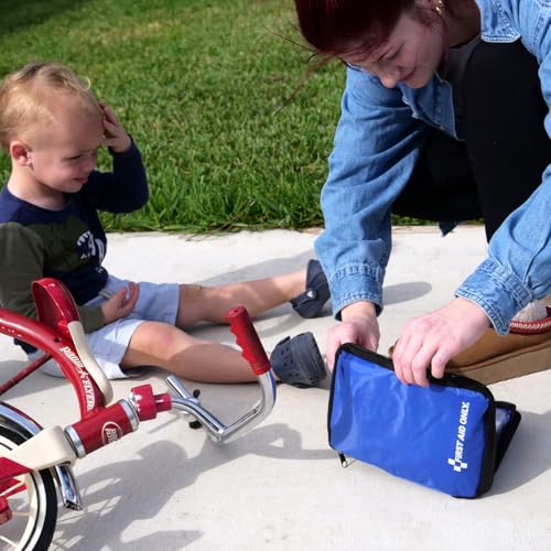 First Aid Only 298 Piece All-Purpose Emergency First Aid Kit for Home, Office, Car, Apartment, Dorm, and Camping, Travel-Friendly Compact Pouch Fits in Backpacks, Suitcases, Cabinets, and Drawers - size: 298 pieces