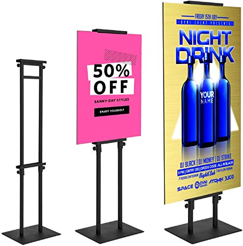 GUOHONG Poster Stand for Display, Adjustable Floor Standing Sign Holder - size: 75 inch-1Pack
