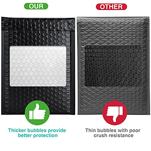 Metronic Bubble Mailer 6X10 Inch Black 500 Pack,Waterproof Padded Envelopes,Self-Seal Small Bubble Mailers Cushioning Bubble Envelopes for Shipping,Jewelry Makeup Supplies, Packaging Bulk - color: Black, size: 6X10" 500PC