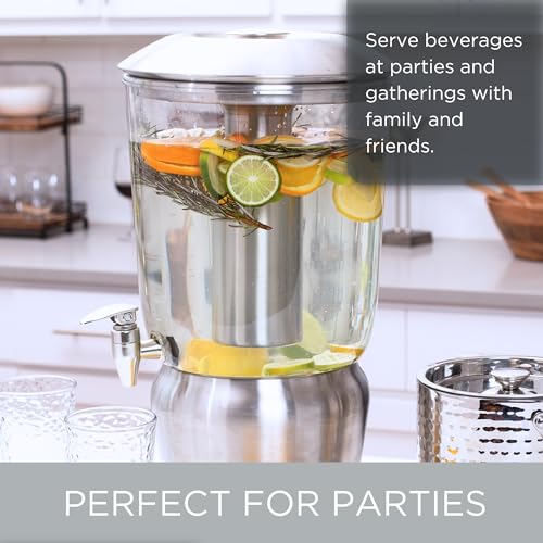 BIRDROCK HOME Large Beverage Dispenser with Stand, 3 Gallon - size: 3 gallon