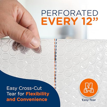Campior Small Bubble Cushioning Wrap for Moving and Shipping - 175 Ft Bubble Packing Wrap for Packaging Boxes and Mailers, Clear Bubble Roll Moving Supplies, Perforated Every 12 inches, Pack of 4 - size: 4 Pack