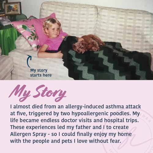 Allergy Asthma Clean Allergen Spray, Pets, Dust Allergies & More, Air & Surface Control, Just Add Water, Bottle Plus Two Refills, Over 100oz Total - size: 101 Ounce (Pack of 1)