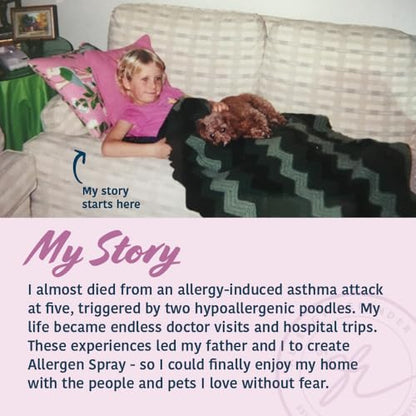Allergy Asthma Clean Allergen Spray, Pets, Dust Allergies & More, Air & Surface Control, Just Add Water, Bottle Plus Two Refills, Over 100oz Total - size: 101 Ounce (Pack of 1)