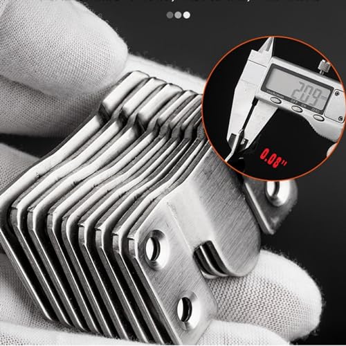 Flush Mount Bracket with Screws 6 Sets Hanging Buckle Kit, Interlocking Heavy Duty Photo Frame Hook, Furniture Connector for 100lb Picture Hangers Art Gallery Wall Mount Hardware, Stainless Steel (6)
