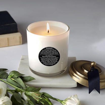 UPSTORE 500 PCS 1.5 inch Black Round Candle Warning Labels - color: Black