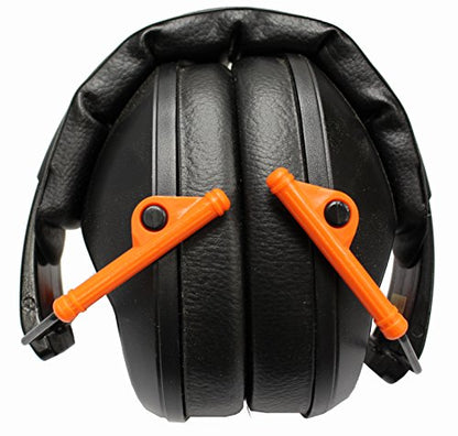 Walker's Unisex Adult's Lightweight Foldable Hearing Protection 22 dB Noise Reduction Pro Low-Profile Earmuffs - color: Orange, size: One Size