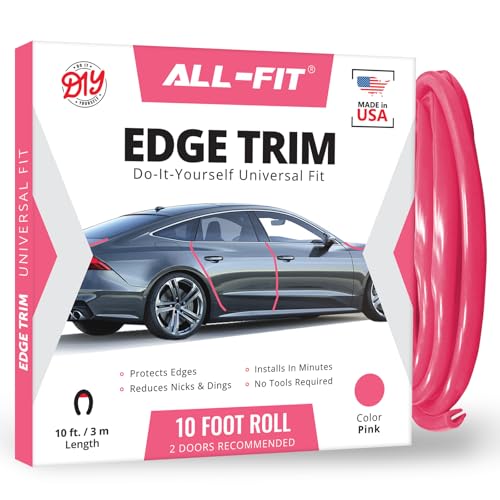 All-Fit Automotive Car Door Edge Protector Made in the USA (10 Ft - Pink) - color: Pink
