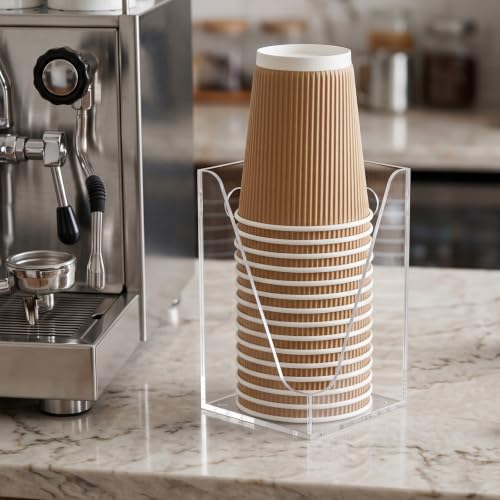 Cup Dispenser, Wall Mount Cup Holder for Water Cooler Fit Up to14oz Cups - color: Medium
