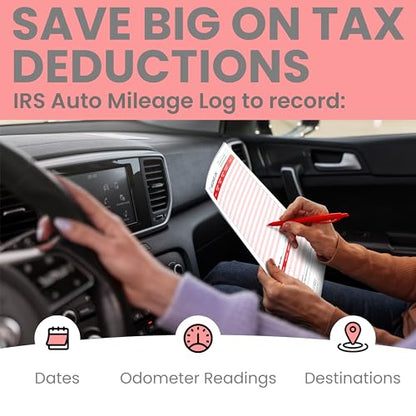Extra Large Receipt Envelope & Receipts Organizer (Pack of 18) - Efficiently Manage Business Expenses & Log Mileage Trips - 8.5” x 11.0” Inches, Red Color- Business Ledger for Small Business - color: Red