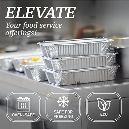 110 Pack - 2.25LB Aluminum Pans with Cardboard Lids - To go Foil Containers with Lids - Disposable Food Containers - Foil Take Out - Meal Prep Trays Foil Tins Freezer Meals Comercial - size: 2.25 LB