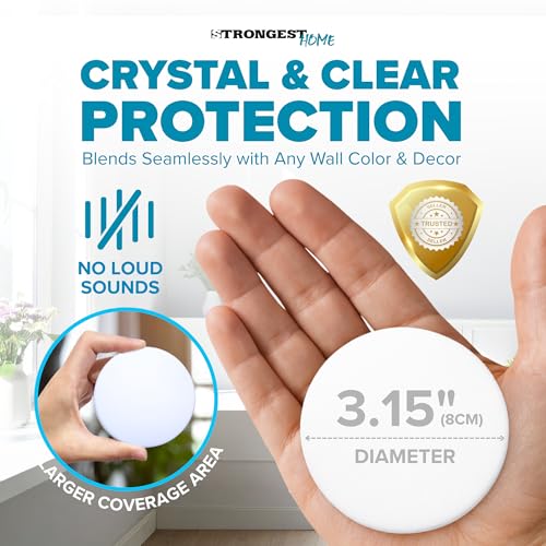 STRONGEST HOME Large Door Stoppers 3.15", White Wall Protector, 6 Pack - color: White, size: Large