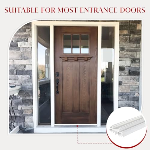 2 Pcs 36" White Double Bubble Kerf Door Sweep - color: White