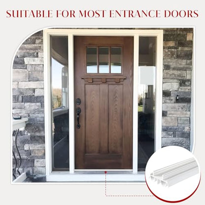 2 Pcs 36" White Double Bubble Kerf Door Sweep - color: White