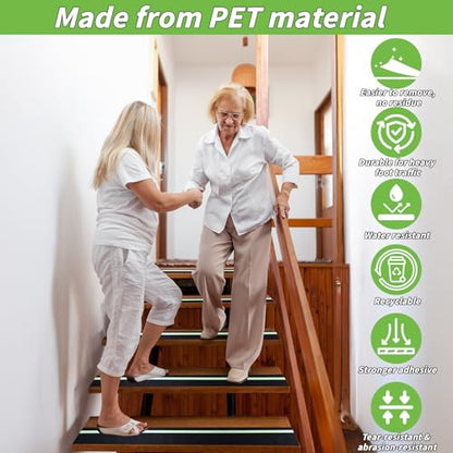 Oleitodh Anti-Slip Traction Tape, 2In x 60Ft, Glow-in-Dark Green Stripe - color: Luminescent, size: 2 in x 60 ft