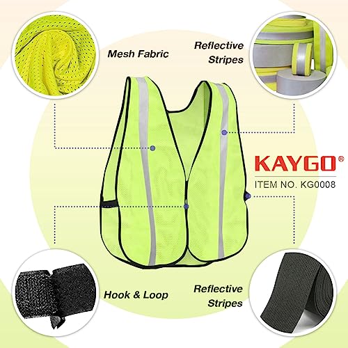KAYGO Reflective High Vis Safety Vest Mesh for Men and Women KG0008 - color: Pink
